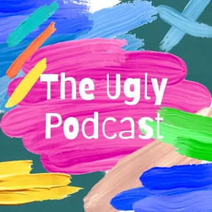 The Ugly Podcast colorful and decorative paint swashes.
